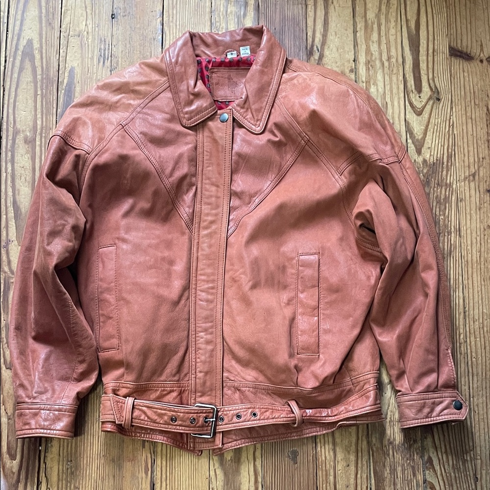 Hunt Club Leather Jacket in Warm Brown